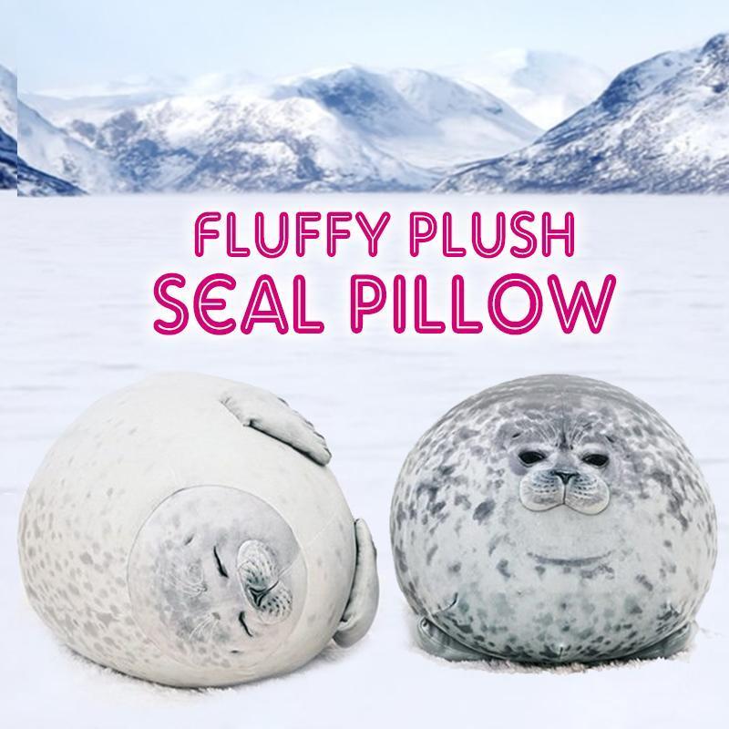 Fluffy Plush Seal Pillow