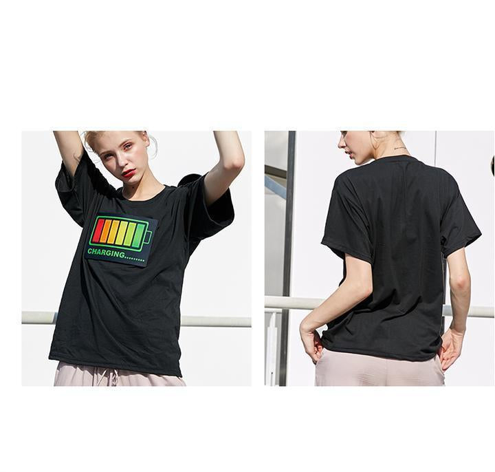 LED lights voice-activated music flash T-shirt