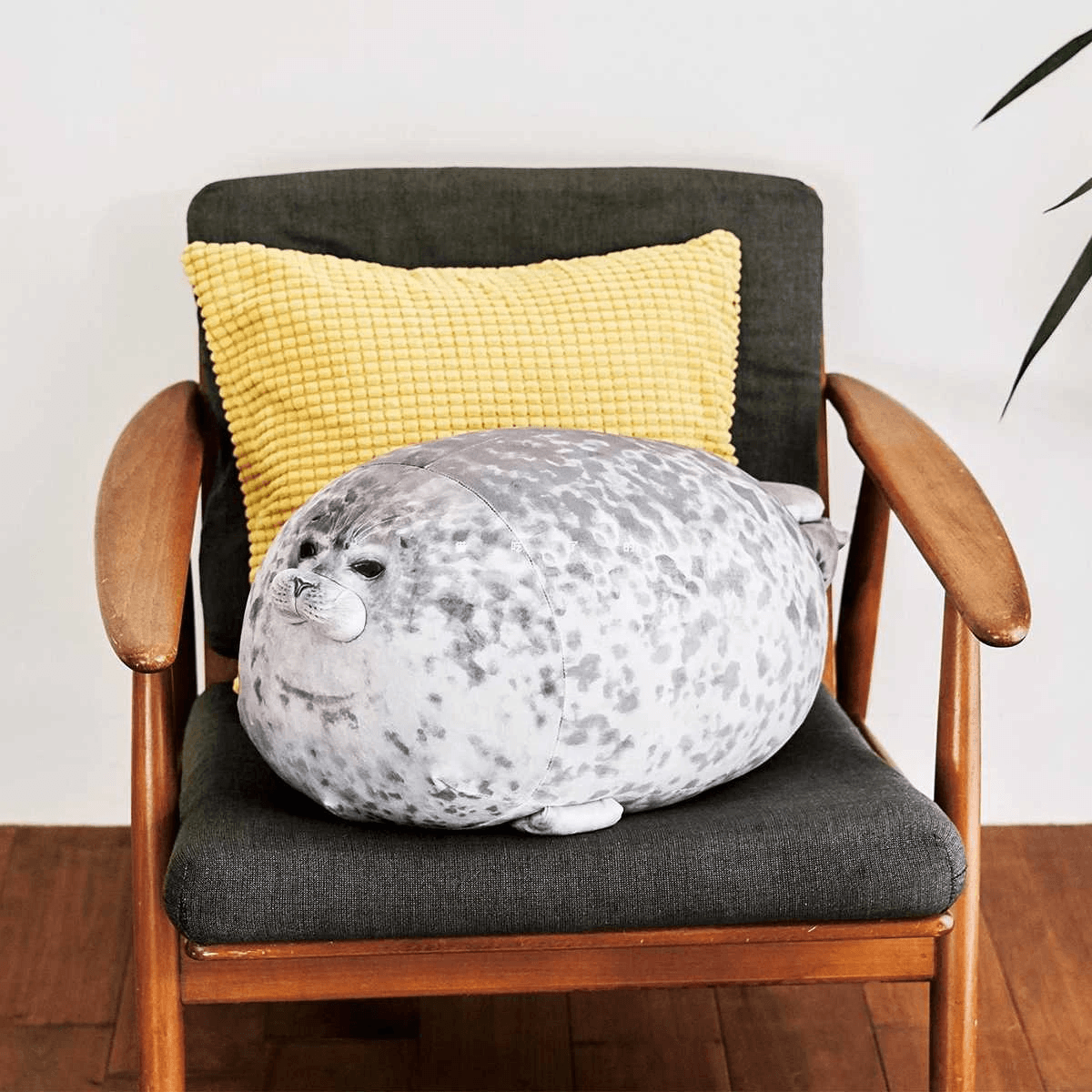 Fluffy Plush Seal Pillow